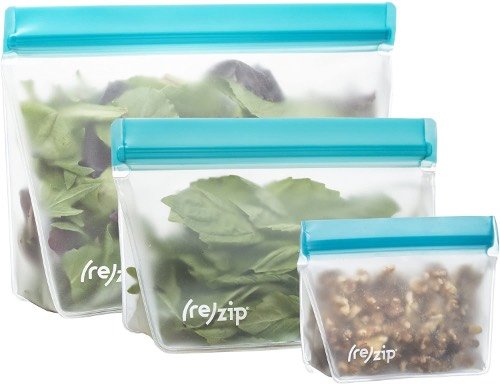 rezip reusable food storage bags.