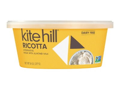 a container of kite hill ricotta.