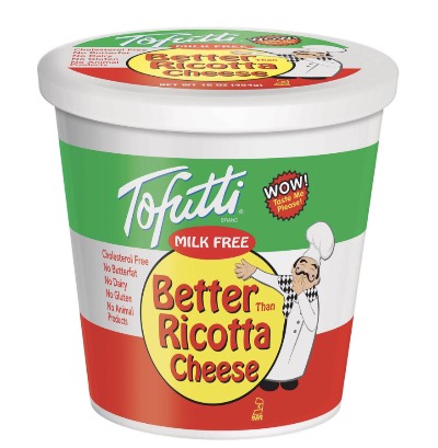 a container of tofutti ricotta.