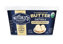 a container of miyoko's oatmilk butter.