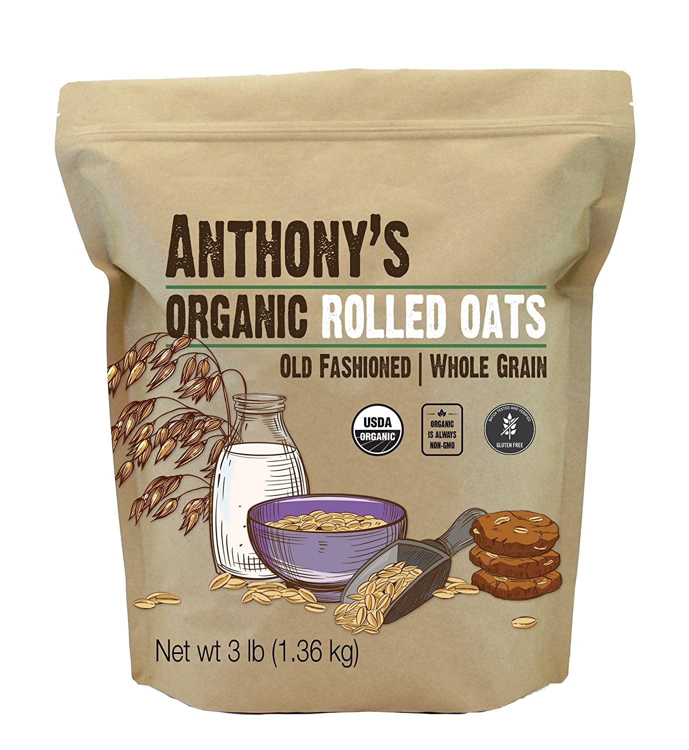 Anthony's Organic Rolled Oats